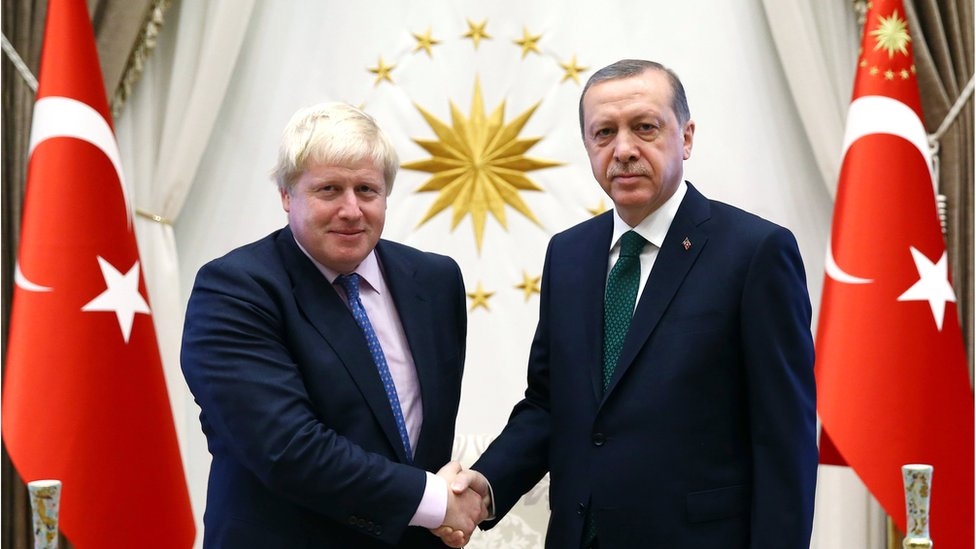 Erdoğan ve İngiltere Başbakanı Johnson görüşme yaptı