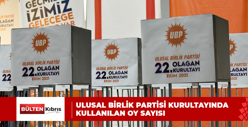 ULUSAL BİRLİK PARTİSİ KURULTAYINDA KULLANILAN OY SAYISI