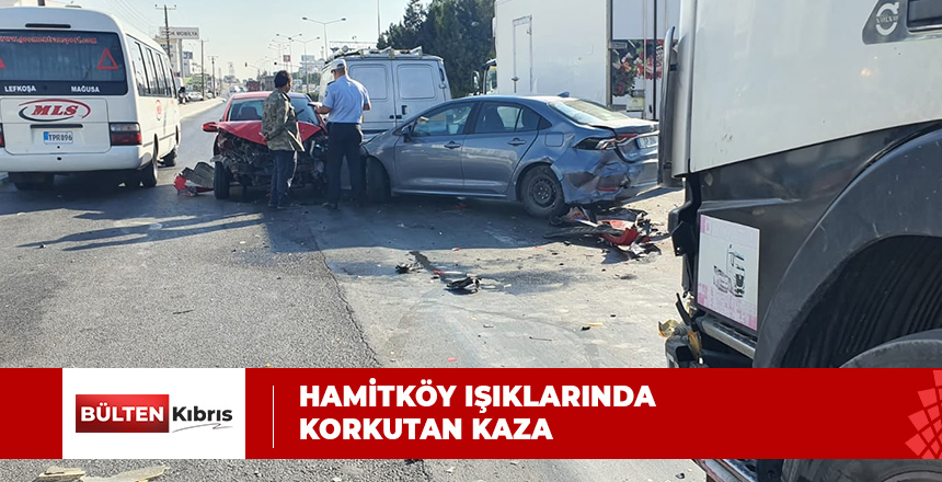 HAMİTKÖY IŞIKLARINDA KORKUTAN KAZA