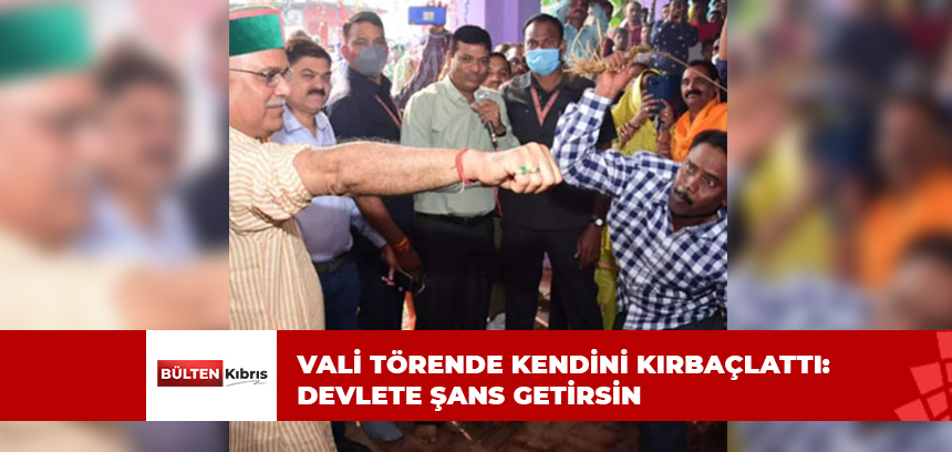 VALİ TÖRENDE KENDİNİ KIRBAÇLATTI: DEVLETE ŞANS GETİRSİN