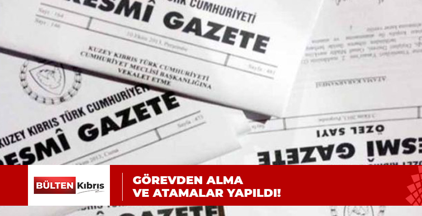 RESMİ GAZETE’DE YAYIMLANDI!