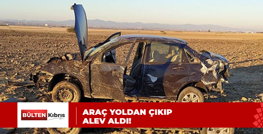 ARAÇ BİRDEN ALEV ALDI!