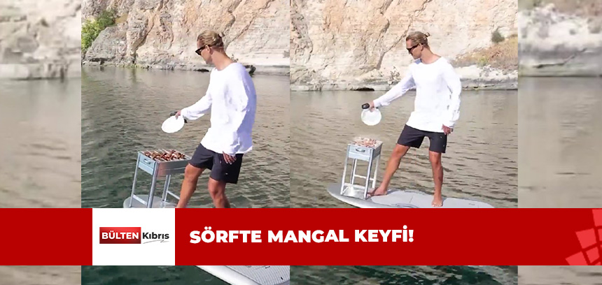 VATANDAŞ SÖRFÜN KEYFİNİ MANGAL YAPARAK ÇIKARDI!