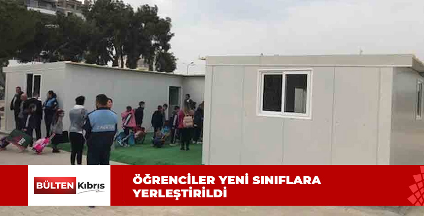 YENİBOĞAZİÇİ İLKOKULU’NDA ÖĞRENCİLER YENİ PREFABRİK SINIFLARA YERLEŞTİRİLDİ