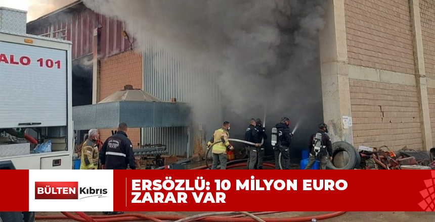 Tuğla fabrikasında yangın… Ersözlü: 10 milyon Euro zarar var