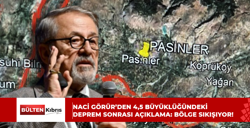 Naci Görür’den 4,5 büyüklüğündeki deprem sonrası açıklama: Bölge sıkışıyor!