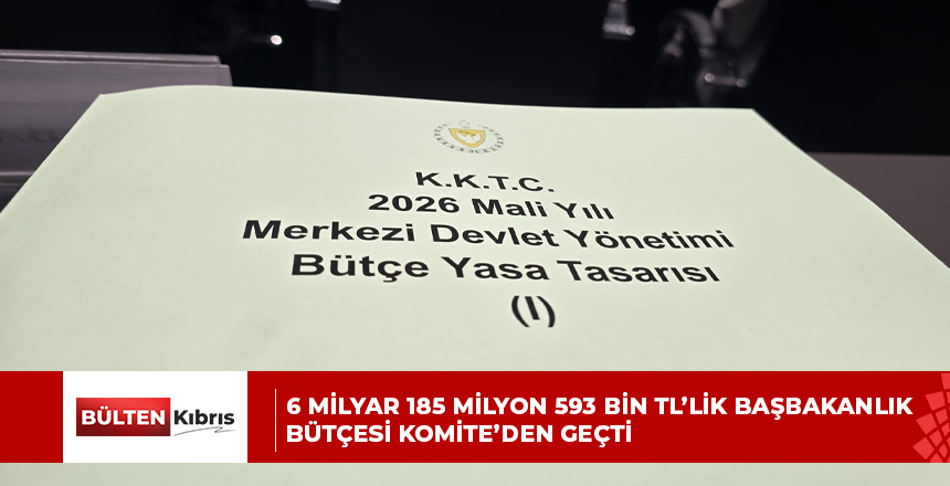 6 milyar 185 milyon 593 bin TL’lik Başbakanlık bütçesi Komite’den geçti