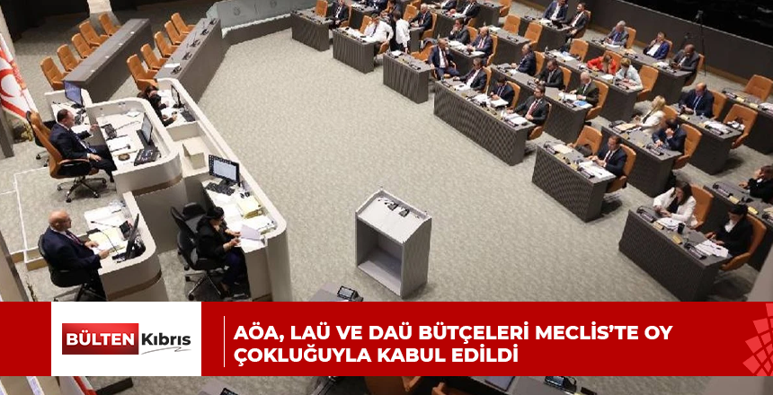 AÖA, LAÜ ve DAÜ bütçeleri Meclis’te oy çokluğuyla kabul edildi