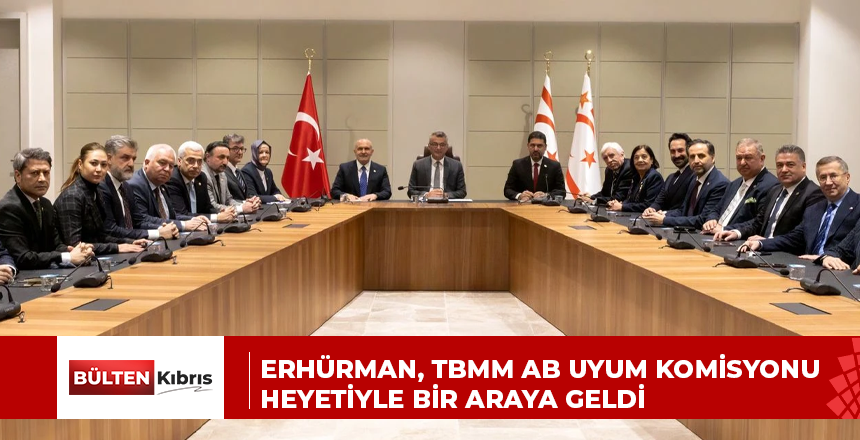 Erhürman, TBMM AB Uyum Komisyonu heyetiyle bir araya geldi