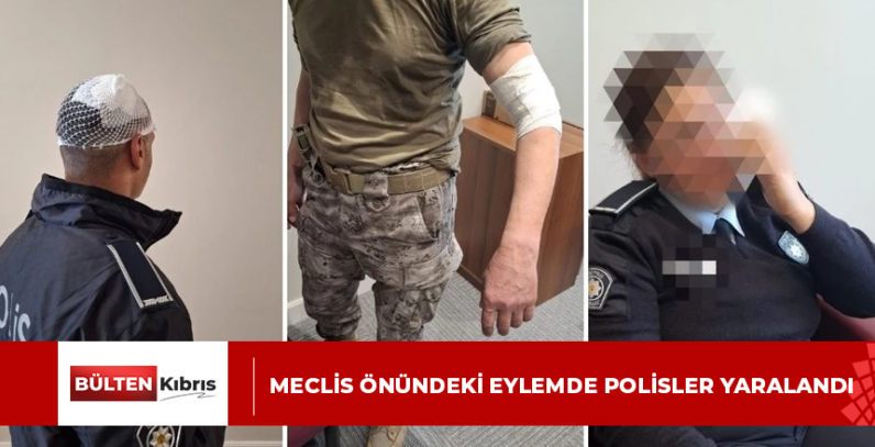 Meclis önündeki eylemde polisler yaralandı