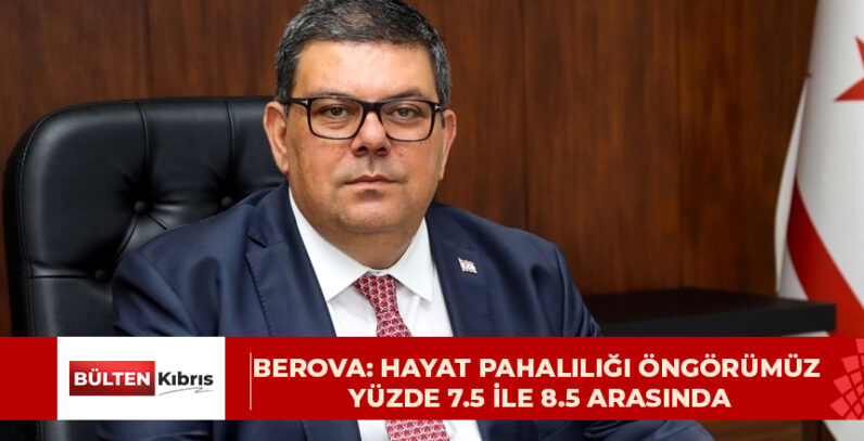 BEROVA: HAYAT PAHALILIĞI ÖNGÖRÜMÜZ YÜZDE 7.5 İLE 8.5 ARASINDA