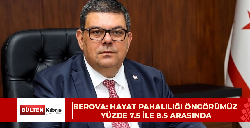 BEROVA: HAYAT PAHALILIĞI ÖNGÖRÜMÜZ YÜZDE 7.5 İLE 8.5 ARASINDA