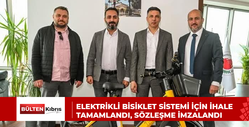 ELEKTRİKLİ BİSİKLET SİSTEMİ İÇİN İHALE TAMAMLANDI, SÖZLEŞME İMZALANDI