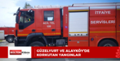 GÜZELYURT VE ALAYKÖY’DE KORKUTAN YANGINLAR