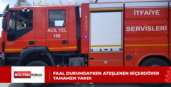 Faal durumdayken ateşlenen biçerdöver tamamen yandı