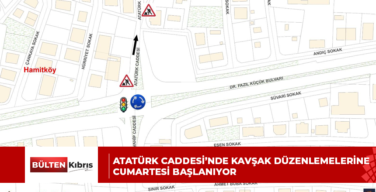 Atatürk Caddesi’nde kavşak düzenlemelerine cumartesi başlanıyor