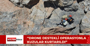 “DRONE DESTEKLİ OPERASYONLA KUZULAR KURTARILDI”
