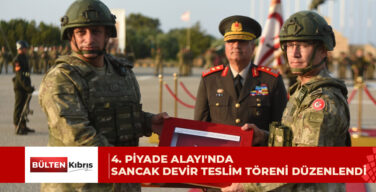 Güvenlik Kuvvetleri Komutanlığı 4. Piyade Alayı Sancak Devir Teslim Töreni Gülseren’de yapıldı