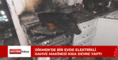 Kahve makinesinin kısa devre yapması sonucu yangın çıktı