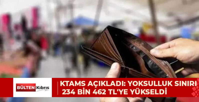 KTAMS AÇIKLADI: YOKSULLUK SINIRI 234 BİN 462 TL’YE YÜKSELDİ
