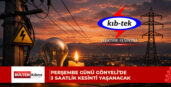Gönyeli Yenikent’te perşembe günü planlı elektrik kesintisi yapılacak