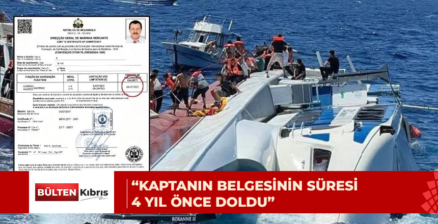 Girne açıklarında alabora olan Filo Jet’in kaptanının ehliyetine ilişkin tartışmalar sürüyor