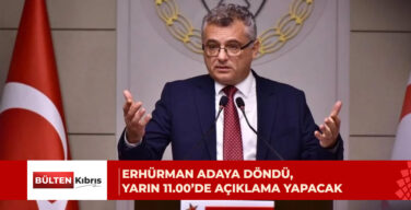 Erhürman, New York’tan bu gece adaya döndü