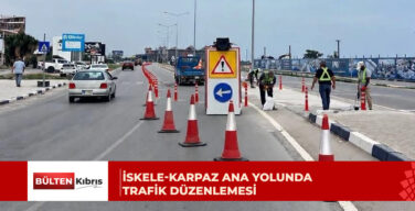Karpaz’dan İskele’ye gidiş yönü trafiğe kapatıldı