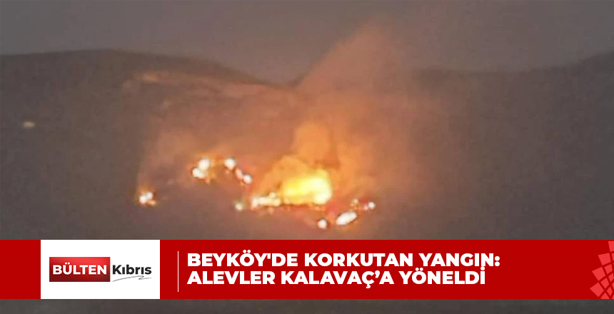 Beyköy’de mühimmat kaynaklı olduğu düşünülen yangın korkuttu: Alevler Kalavaç’a yöneldi