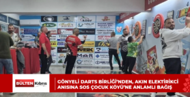 GÖNYELİ DARTS BİRLİĞİ’NDEN, AKIN ELEKTİRİKCİ ANISINA SOS ÇOCUK KÖYÜ’NE ANLAMLI BAĞIŞ