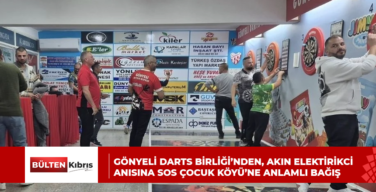GÖNYELİ DARTS BİRLİĞİ’NDEN, AKIN ELEKTİRİKCİ ANISINA SOS ÇOCUK KÖYÜ’NE ANLAMLI BAĞIŞ