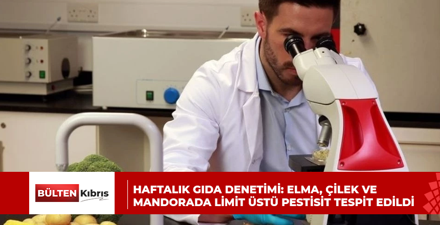 HAFTALIK GIDA DENETİMİ: ELMA, ÇİLEK VE MANDORADA LİMİT ÜSTÜ PESTİSİT TESPİT EDİLDİ