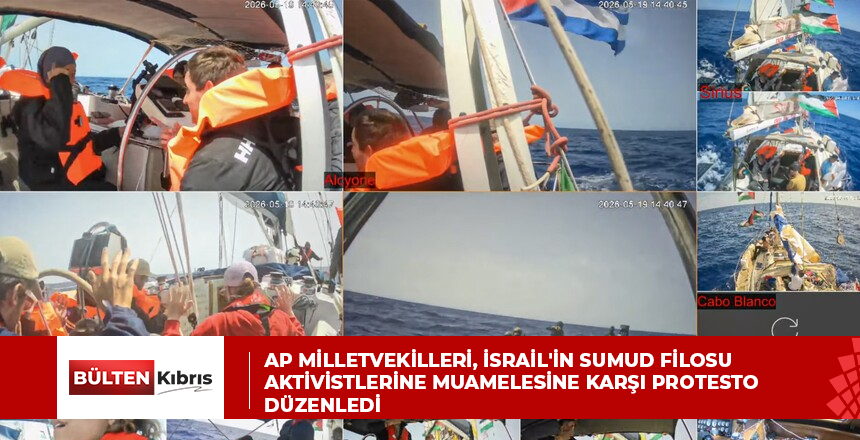 BAZI AP MİLLETVEKİLLERİ, İSRAİL’İN SUMUD FİLOSU AKTİVİSTLERİNE MUAMELESİNE KARŞI PROTESTO DÜZENLEDİ