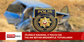 Kazada 85 yaşındaki Turan Obalı olay yerinde yaşamını yitirmişti